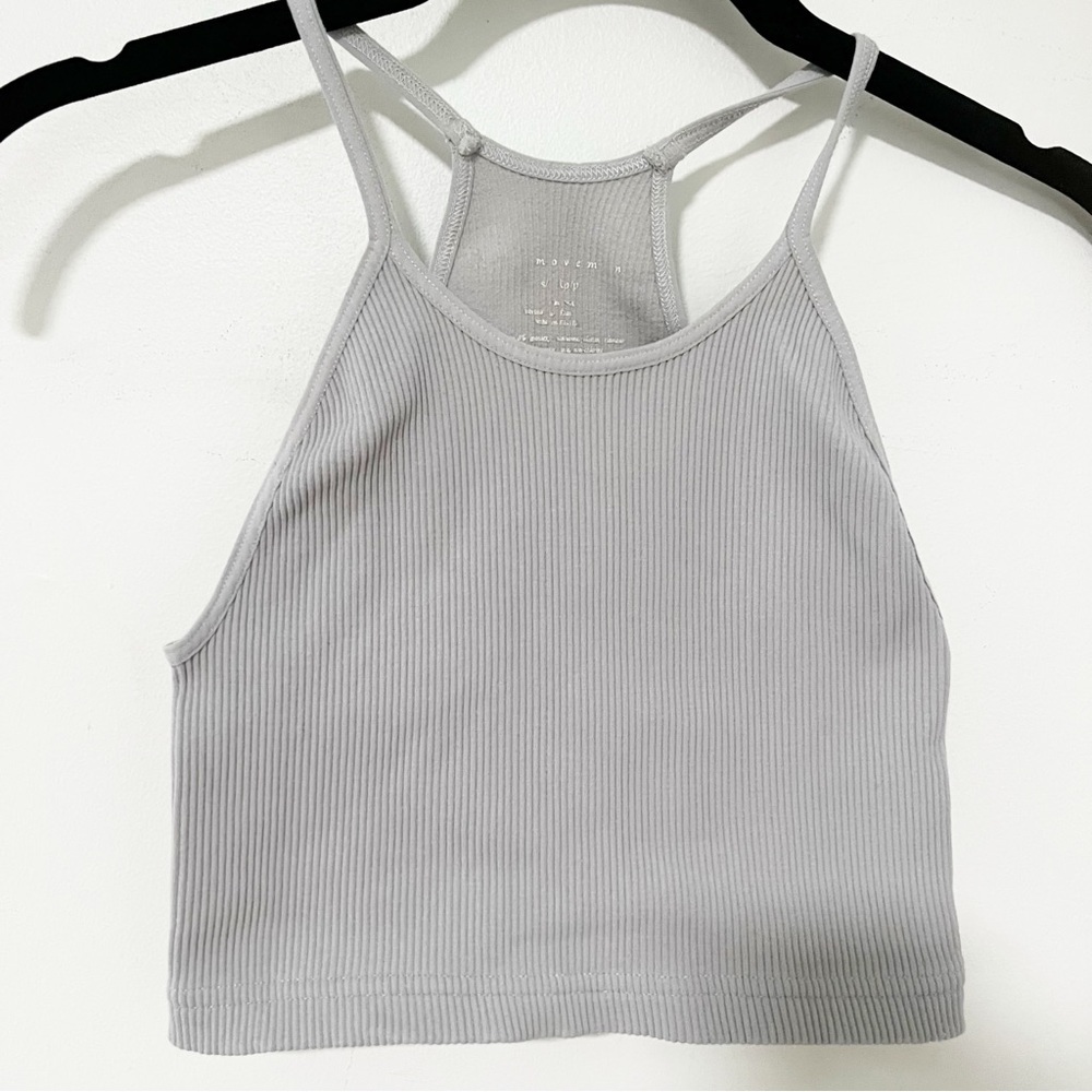 Free People Movement Grey Ribbed Sports Bra Small